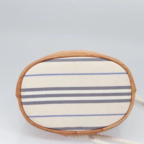 BURBERRY Backpack Canvas White Brown Auth th5698 - Picture 6 of 16